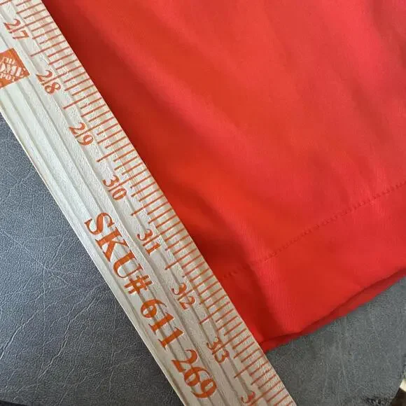 Nike Golf Pants Mens 38x33 Red/Orange Dri-FIT Stretch Flat Front Performance - Picture 12 of 16